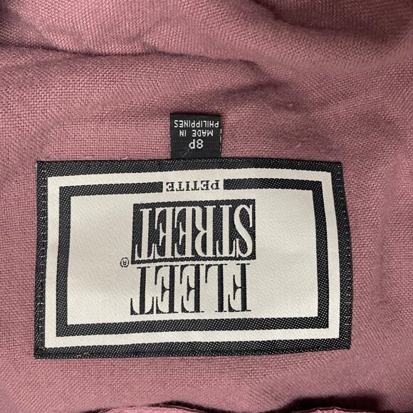 Fleet street Womens Lavender Nylon Long Hooded Coat Button Detail Size 8p - Picture 7 of 9